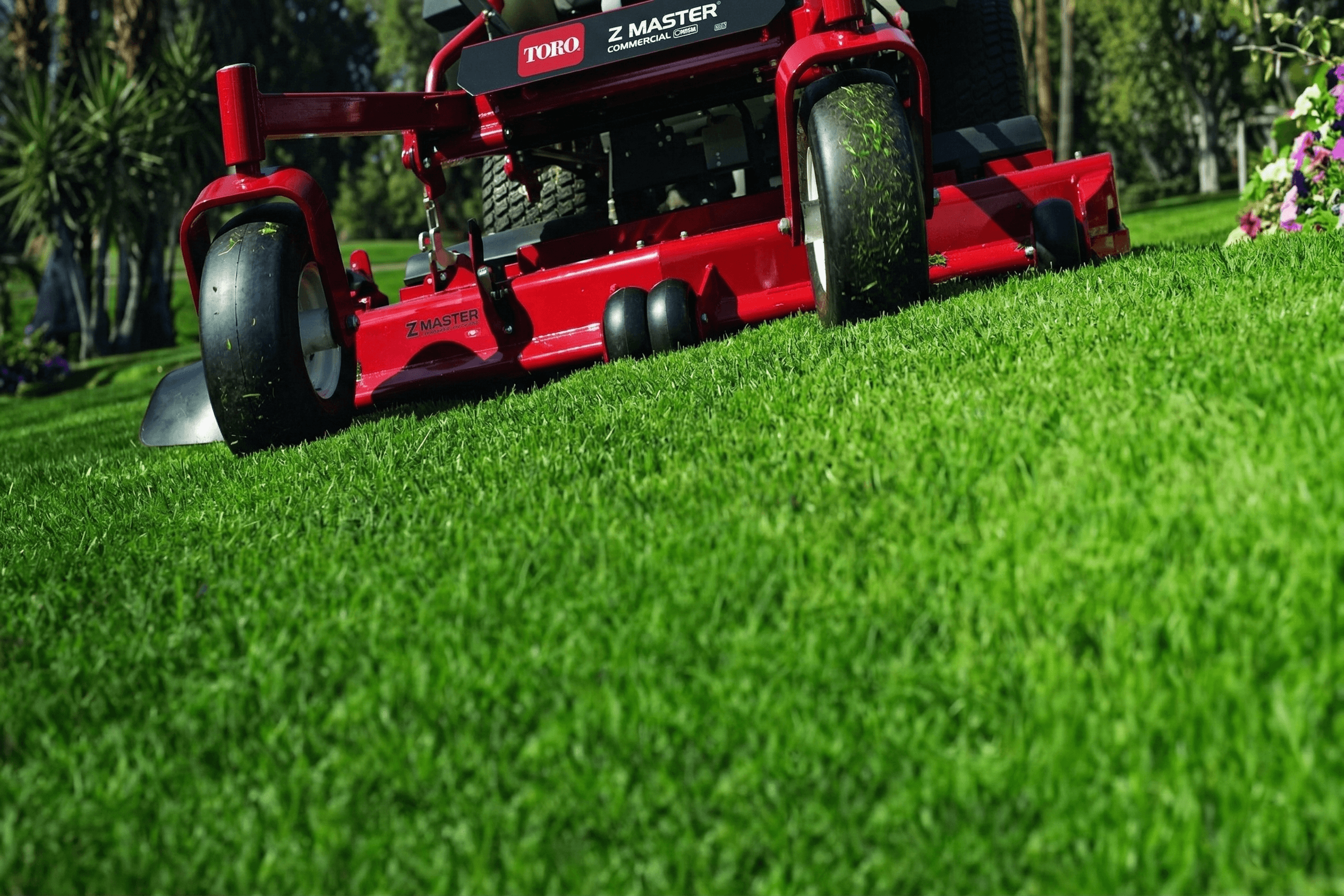Toro Grandstand mower servicing a Boise residential lawn